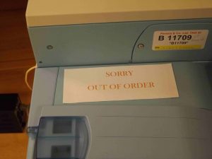 Copy machine out of order