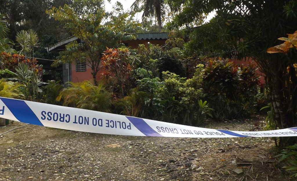 Police Caution Tape at the entrance to Jenny's House